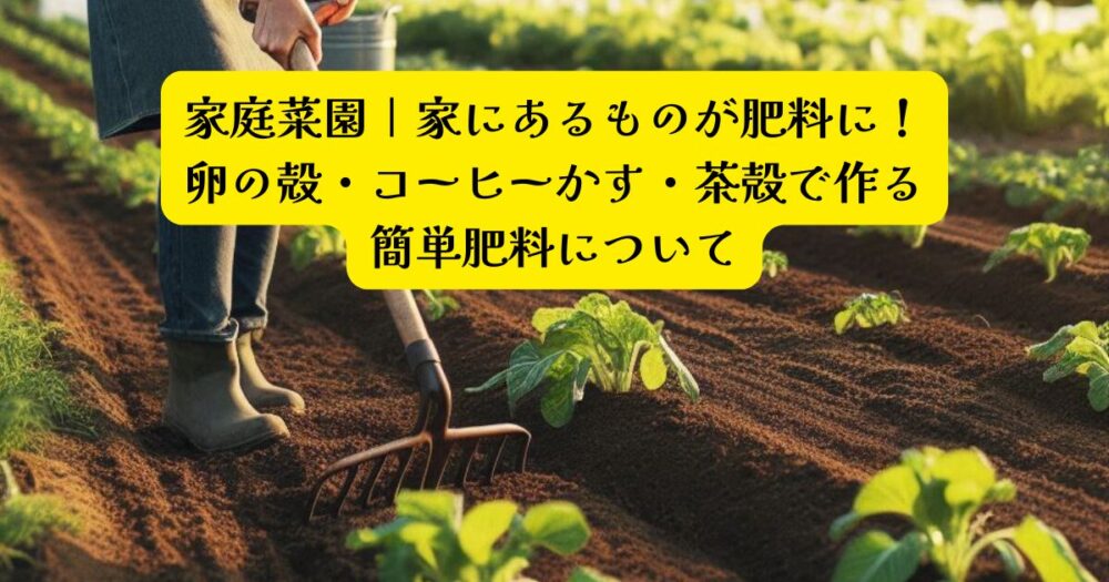家庭にあるものでエコ肥料