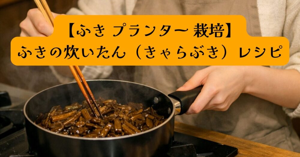 ふきプランター栽培とレシピアイキャッチ